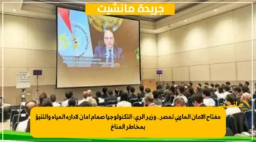 مفتاح الأمان المائي لمصر.. وزير الري التكنولوجيا صمام أمان لإدارة المياه والتنبؤ بمخاطر المناخ 1